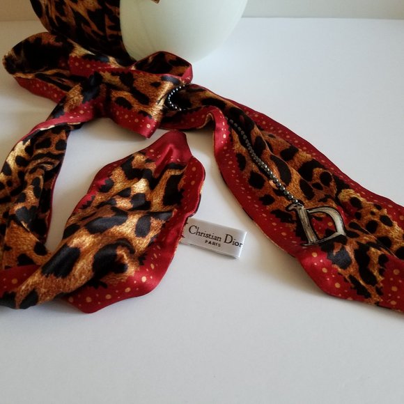 Dior Women\'s Leopard Hat and Silk Scarf main image 8
